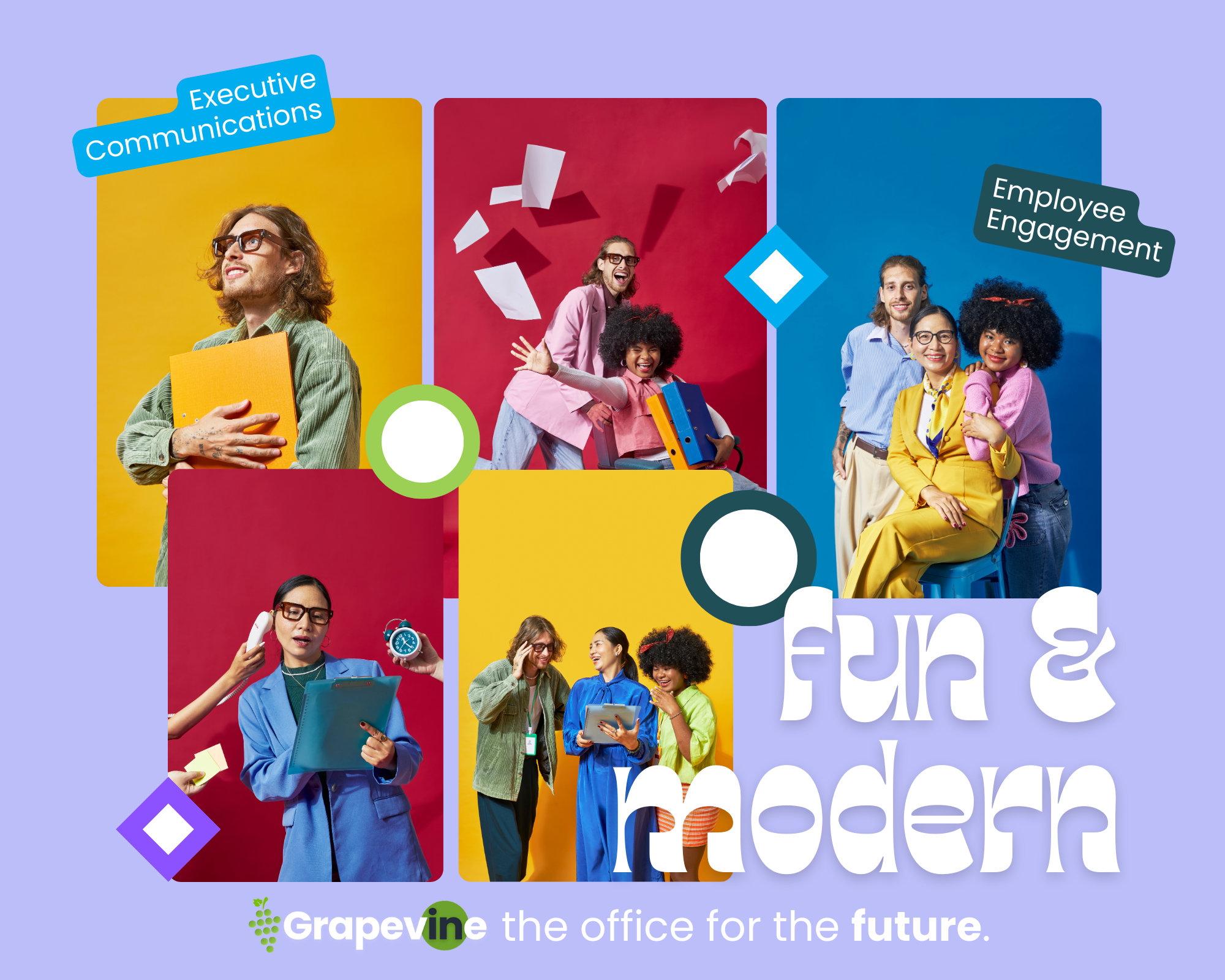 Colorful Retro Fashion Photo Collage